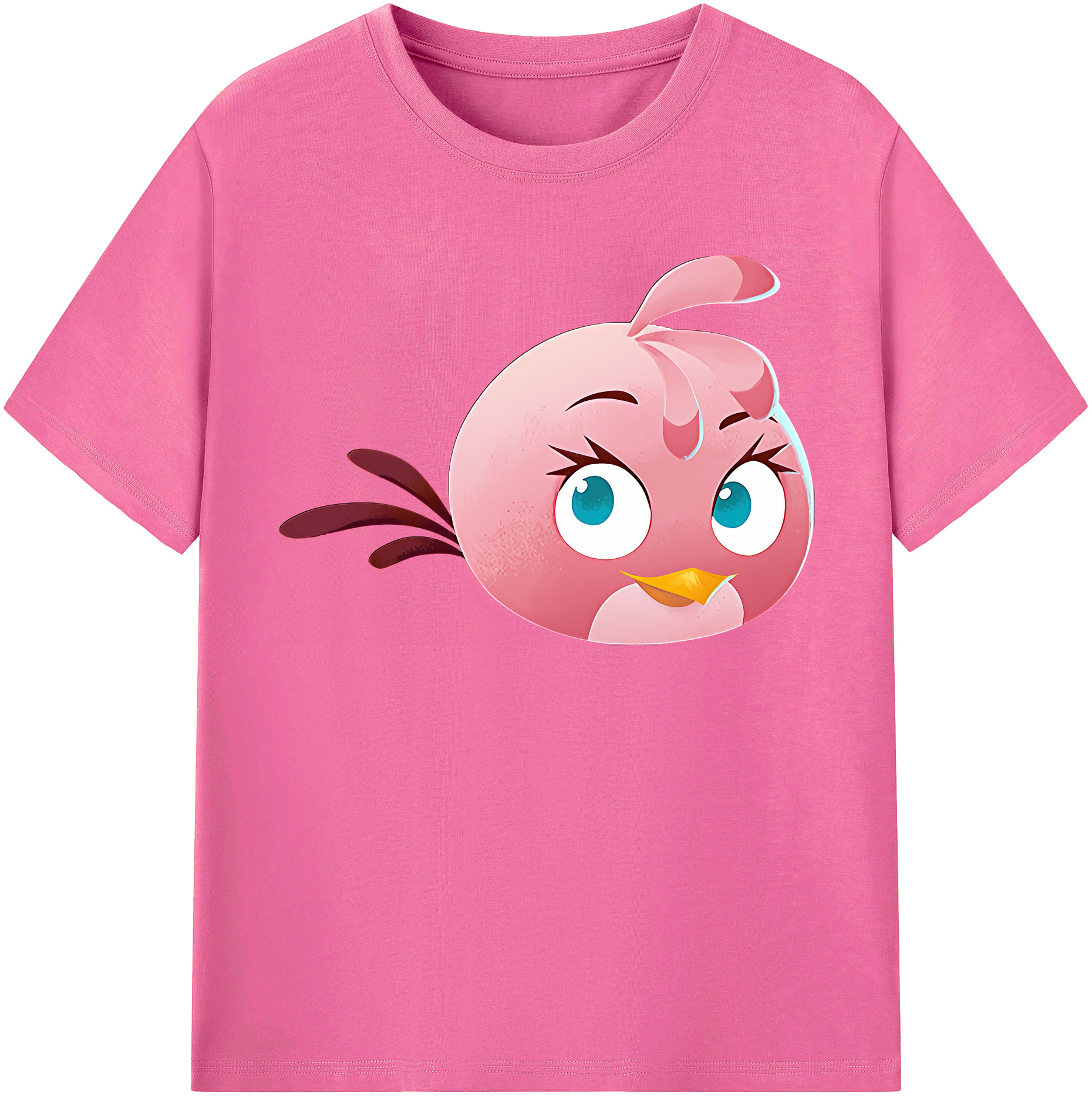 （画像用） Angry Birds アングリーバード レディースカジュアルプリントTシャツ（綿100％）